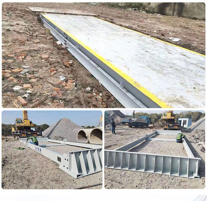Ponte di pesatura per camion di capacità 80 tonnellate con lunghezza di 16 metri e ponte di pesatura stradale mobile